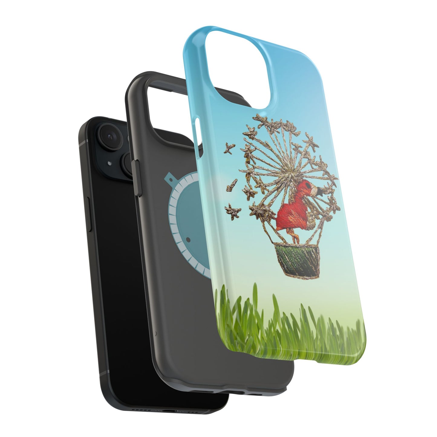 "Flamingo Hot Air Balloon" iPhone Case