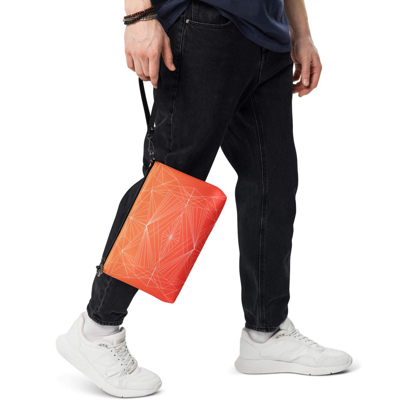 "Orange Geometrics" Crossbody Handbag