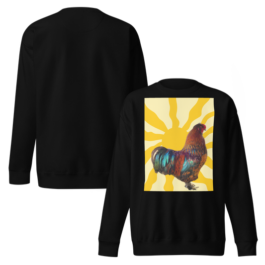 “Vibrant Rooster Sunrise” Premium Sweatshirt