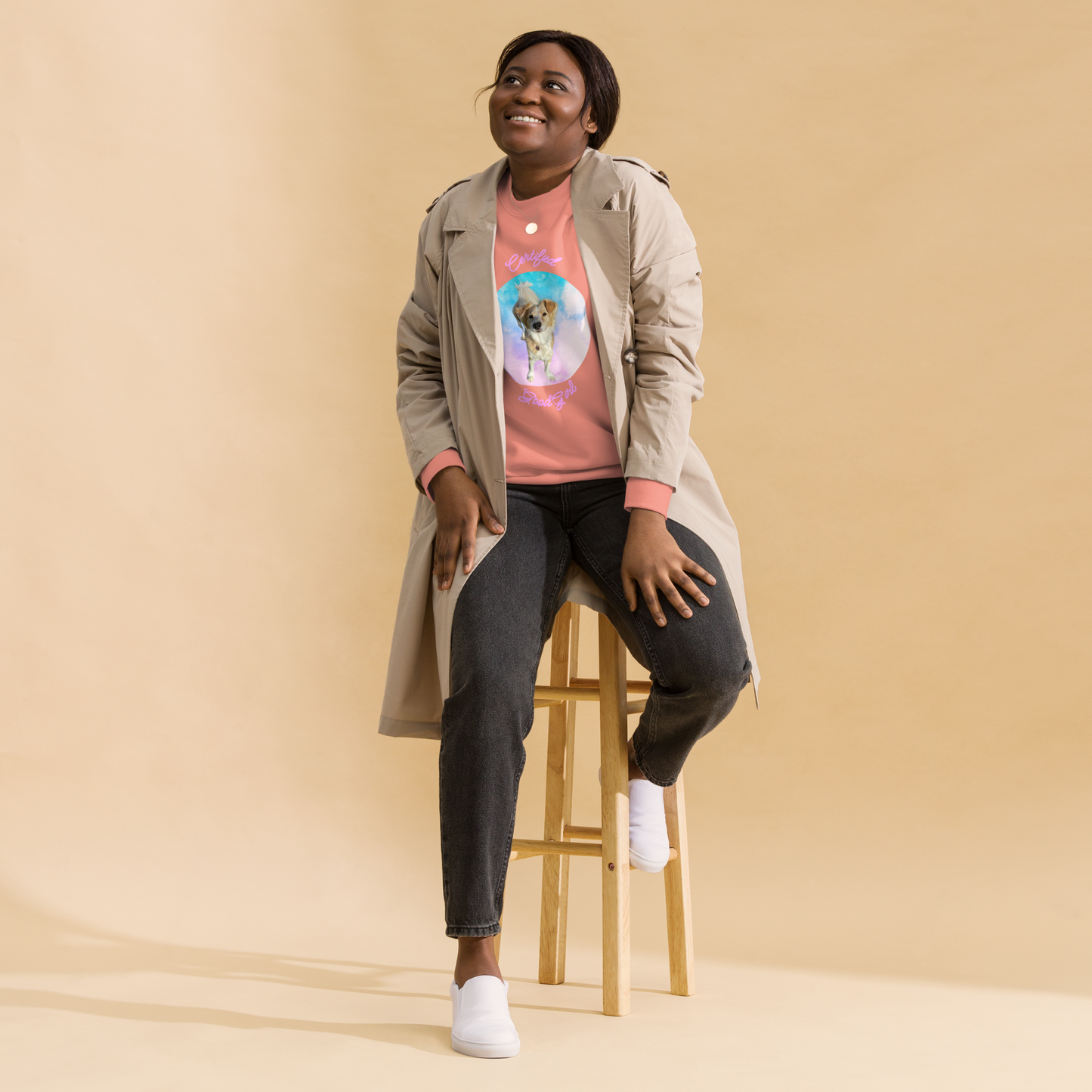 "Goodest Girl Fee: Good Dog Inspector" Graphic Sweatshirt