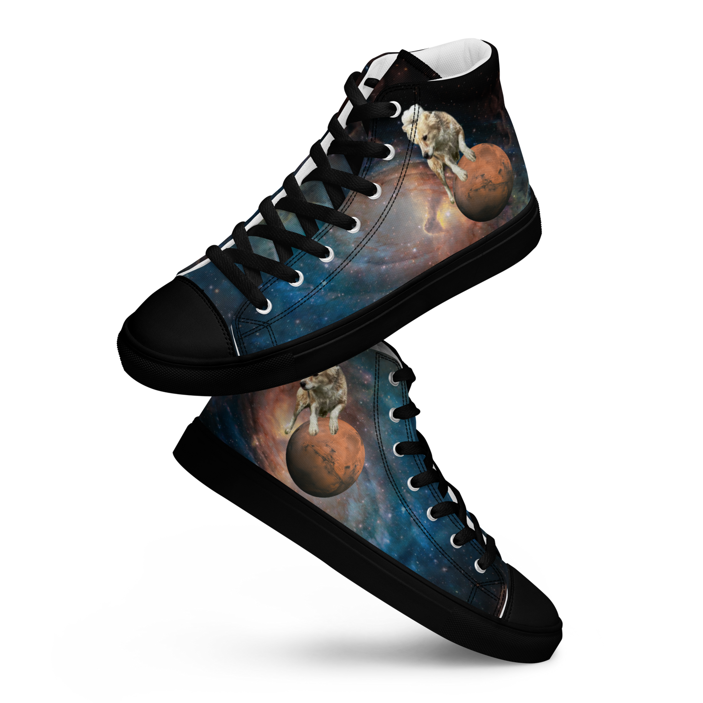 Women's "Cosmic Fee Galaxy" High Top Canvas Sneakers